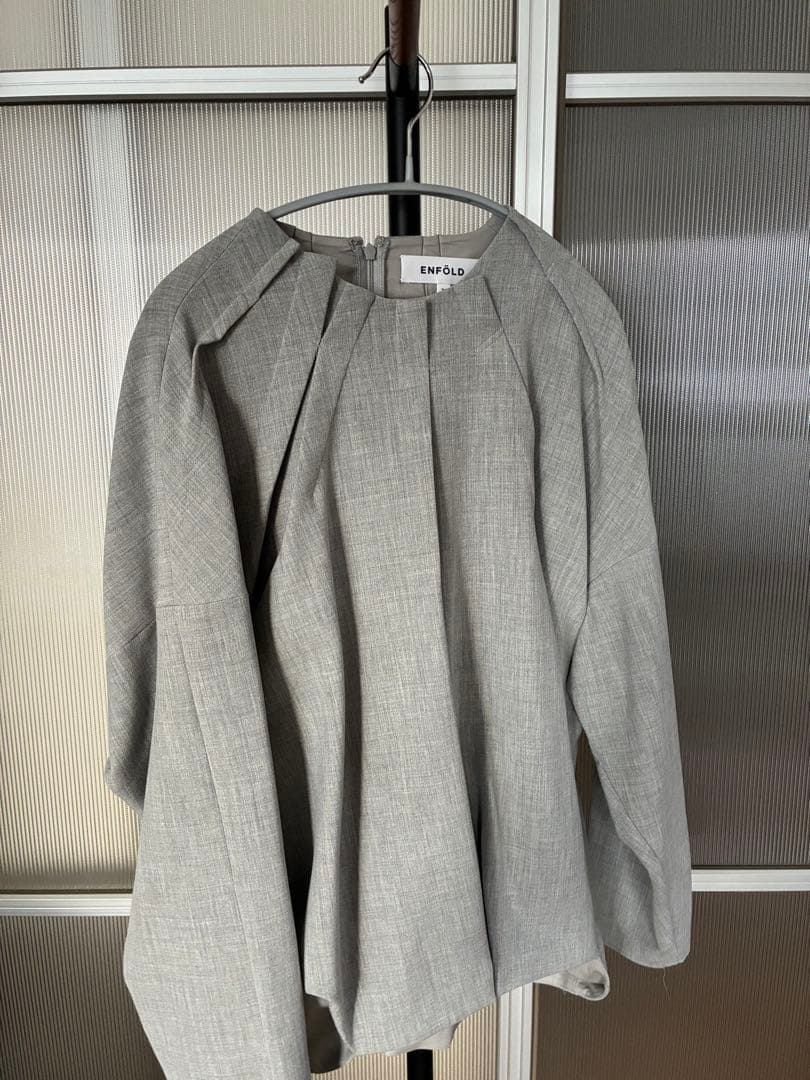 ENFOLD グレー 長袖ブラウス 38
