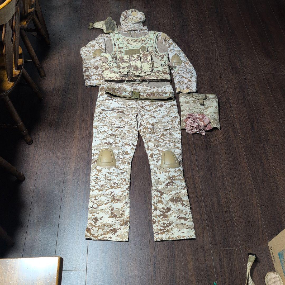 デザートピクセル迷彩 戦闘服セット XXサイズ フルセット