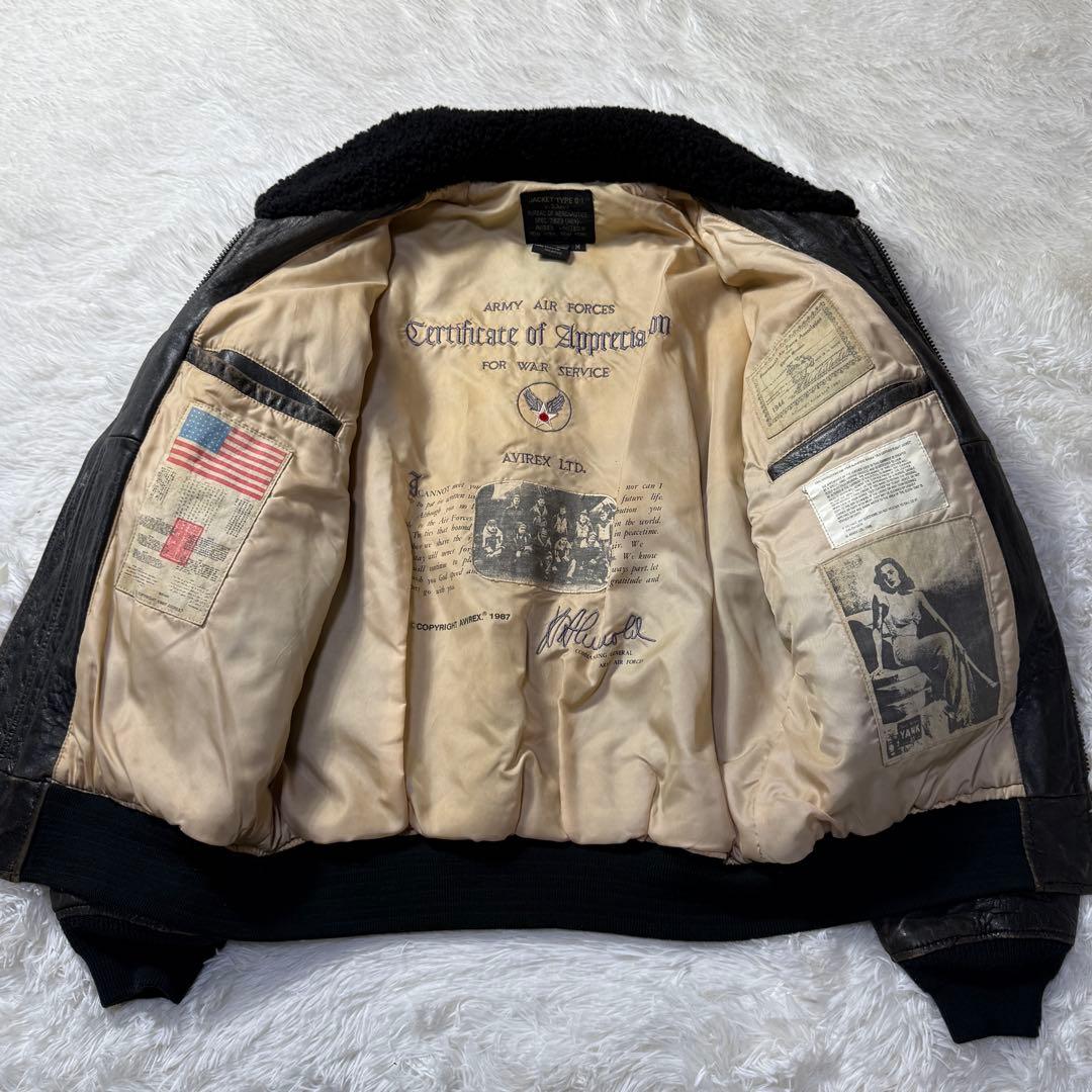胸タグ】AVIREX G-1 フライト レザージャケット L TOP GUN - メルカリ