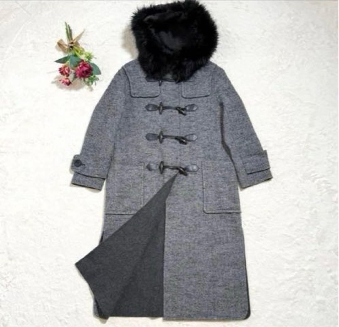 美品　グレースコンチネンタル　ダッフルコート ロング ヘリンボーン　2way