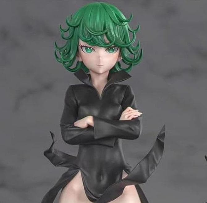 サイタマ フィギュア 緑髪 黒服