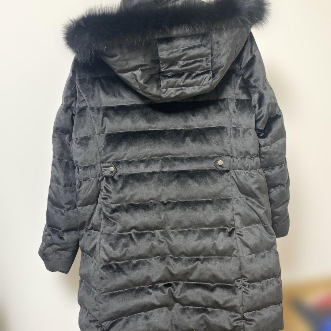 ノアジェnoa-geブルーフォックスファーダウンロングコートXLサイズ