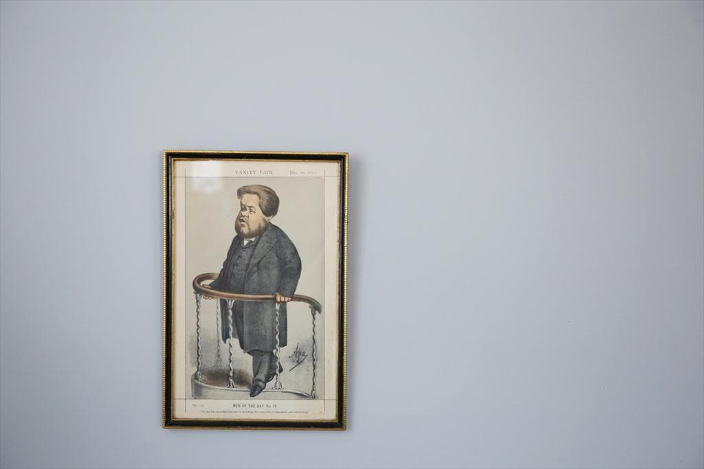 英国アンティーク古いパロディプリント絵/壁飾り/ウォールアート(87-277)