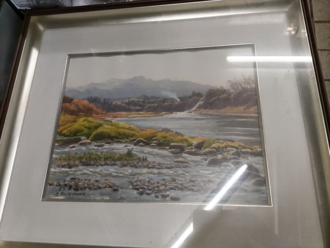 ２月に廃棄　さらに、値下げ！！額縁入り本物の黒澤フク画伯の風景画