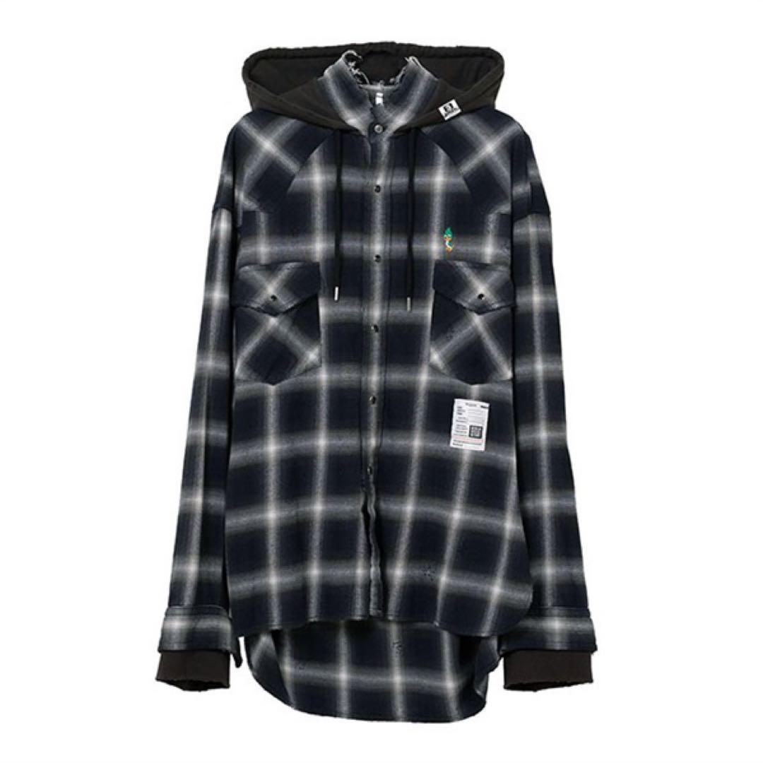 佐藤健 mihara yasuhiro フード付きチェックシャツ - メルカリ