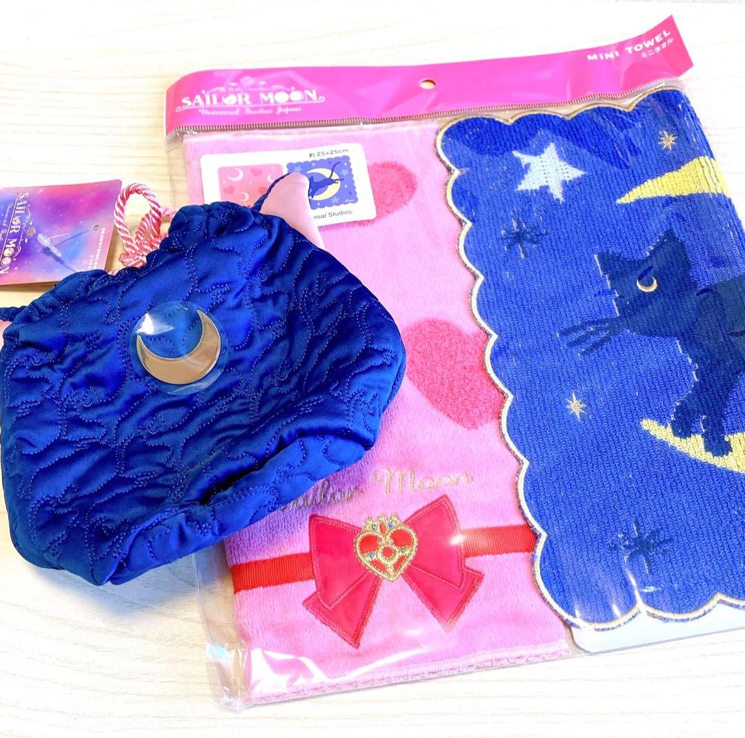 新品】美少女戦士セーラームーン USJ 2022 ミニタオル ルナ巾着 セット