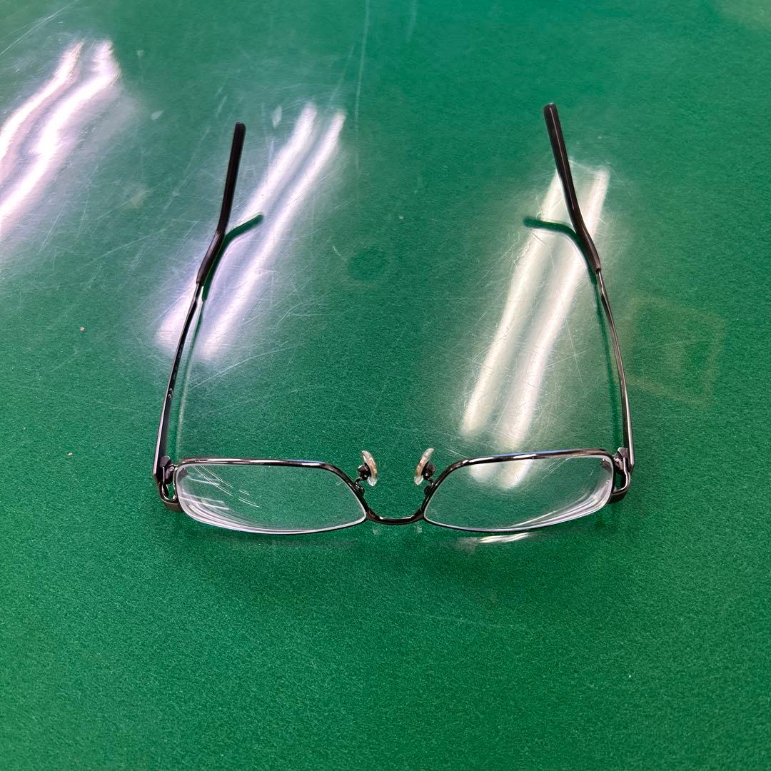 メタルフレーム 老眼鏡 長方形 ブラック