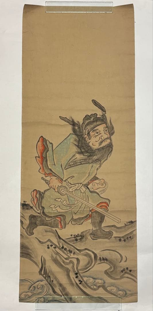 「江戸時代後期筆 鍾馗図」彩色 1枚|道教 中国画 和本 古典籍