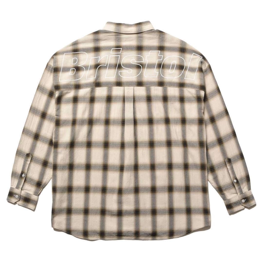 新品タグ付き FCRB 25SS ビッグ ロゴ チェック バギー シャツ XL