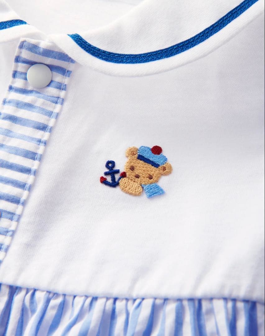 最終価格】ファミリア セーラー衿現行品ロンパースカバーオール