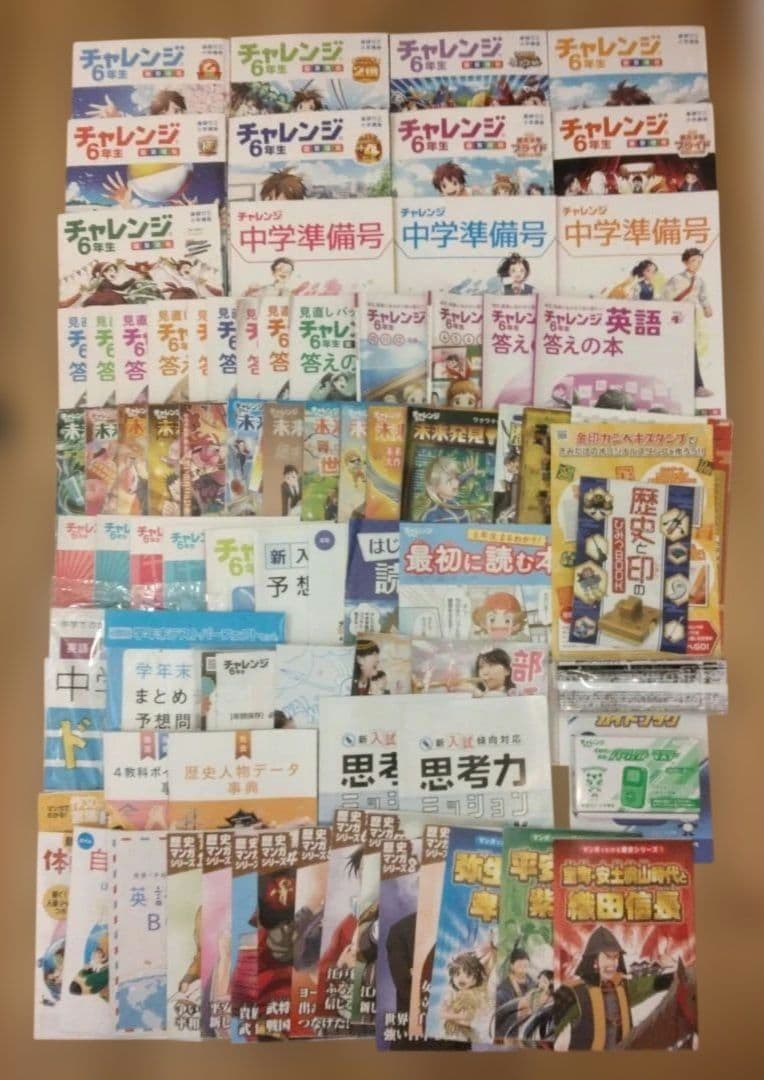 進研ゼミ小学６年生　１年分まとめ売り