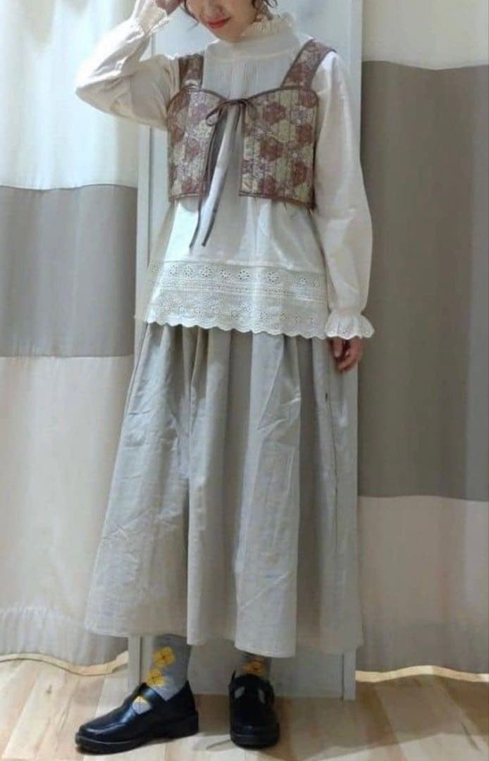 サマンサモスモス スカラップレースブラウス キナリとオフホワイト 2枚