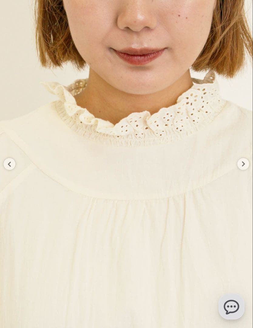 サマンサモスモス スカラップレースブラウス キナリとオフホワイト 2枚