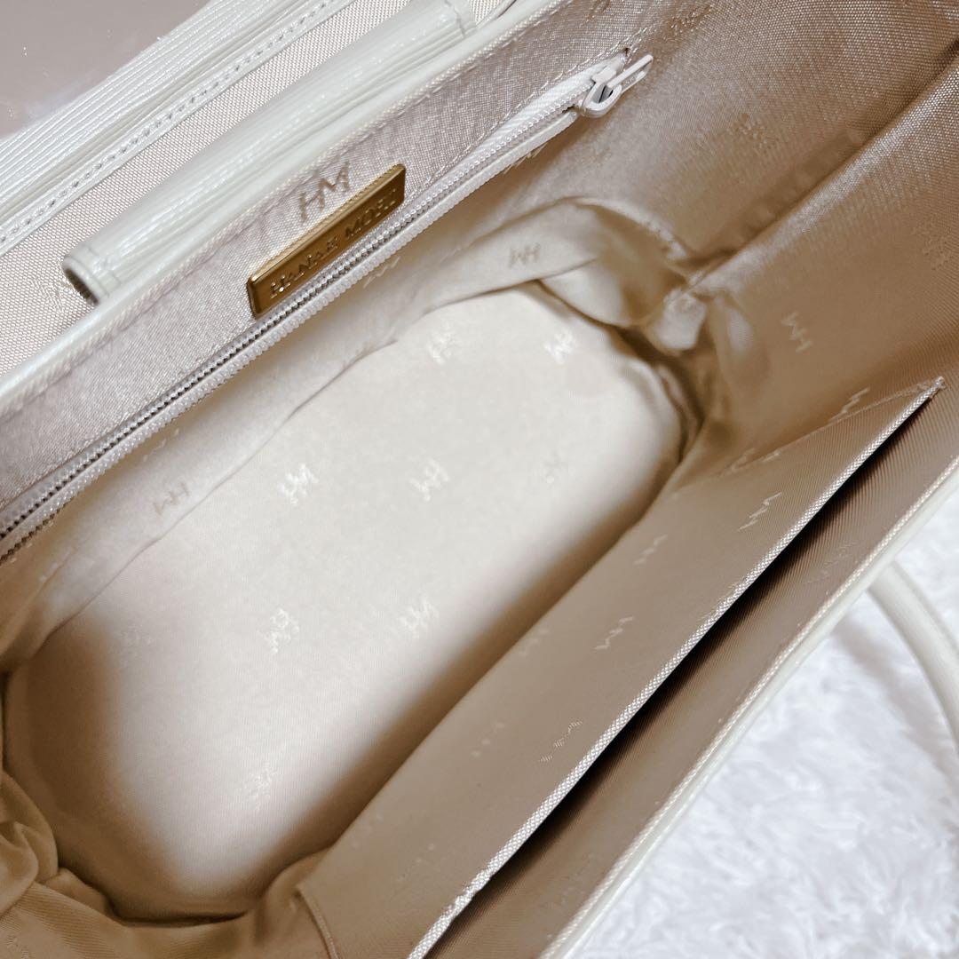 極美品✨ハナエモリ バニティバッグ ハンドバッグ レザー サークルロゴ