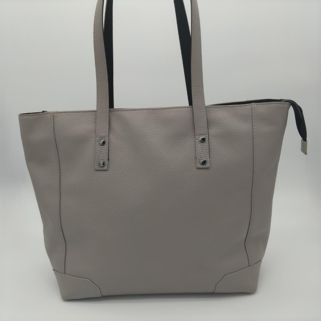美品 トルネードマート オールレザー トートバッグ グレー
