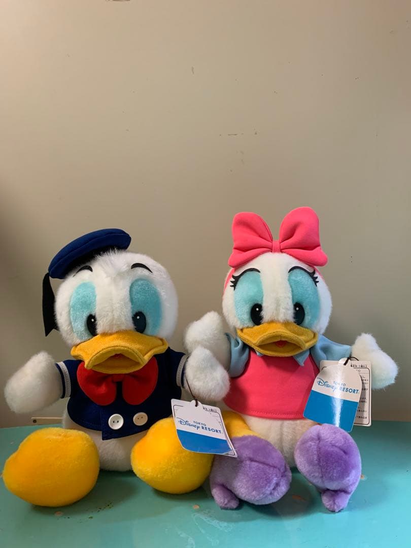 東京ディズニーランド　ドナルド　デイジー レトロ　ぬいぐるみ