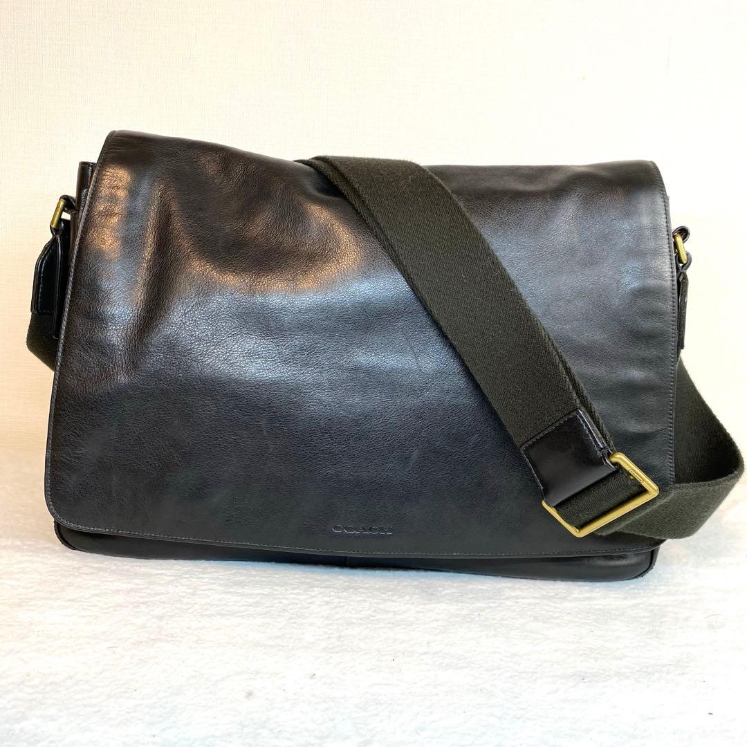 COACH オールドコーチ メンズ メッセンジャーバッグ 本革