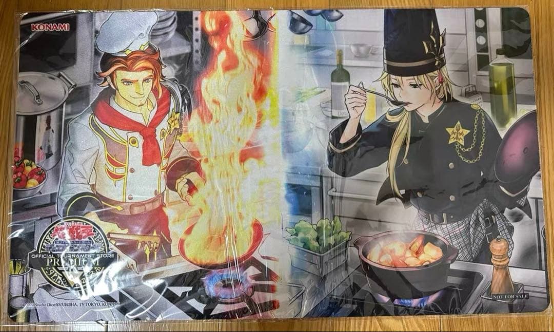 遊戯王　海外　ヌーベルズ　プレイマット　新品未開封　魚料理　肉料理　レシピ