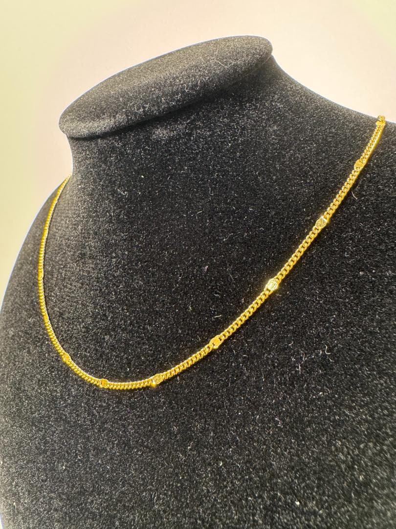 《美品/日本製18金》イエローゴールドネックレス2.2g