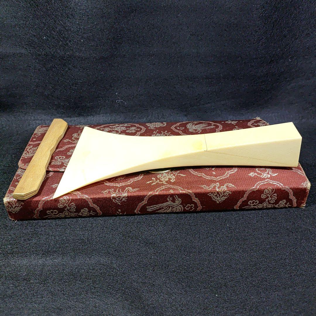 三味線バチ ケース付き 自然素材　シマシマ