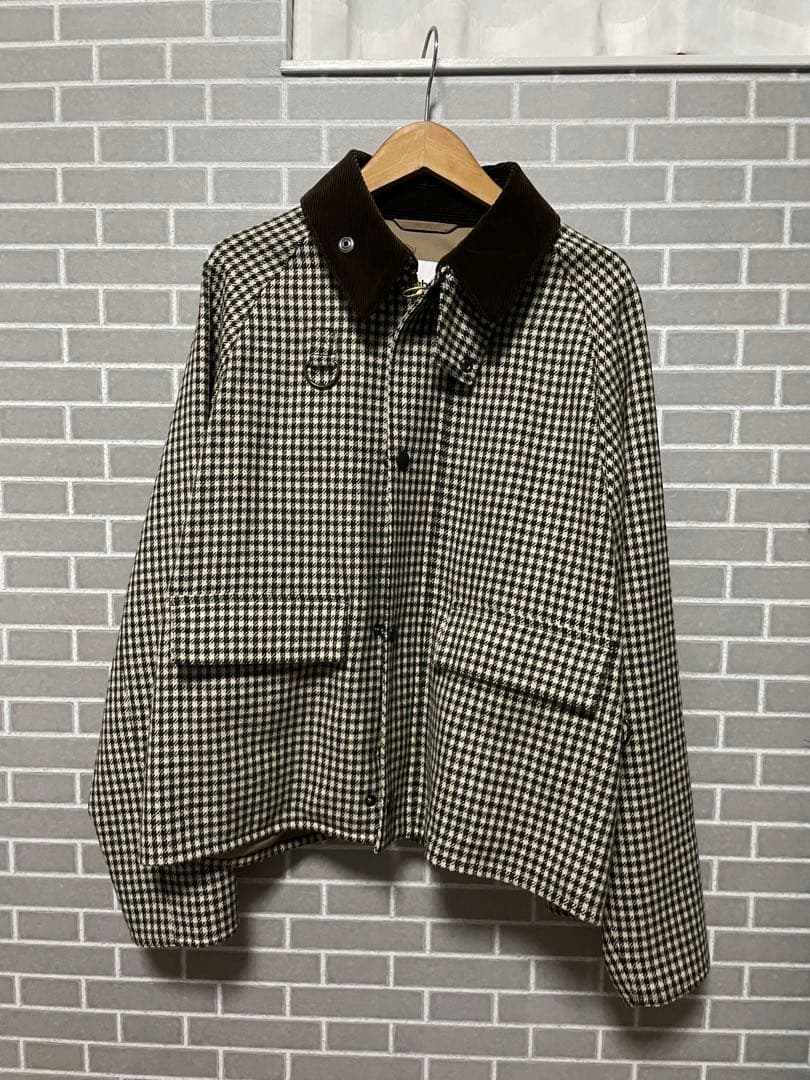 Barbour チェック柄ジャケット 千鳥柄 スペイ - メルカリ