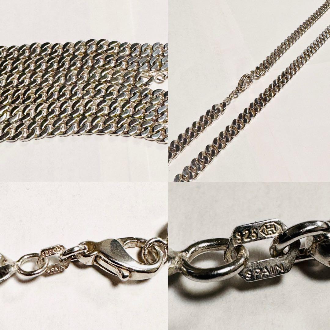 激安ほぼ未使用70g 70cm 幅6.7㎜　シルバー925ネックレス　喜平