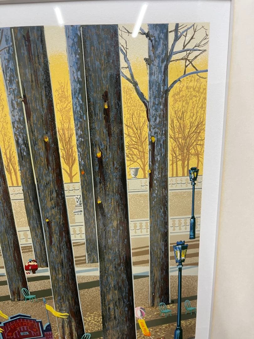 ヒロ・ヤマガタ シルクスクリーン作品 アコーディオンプレイヤー