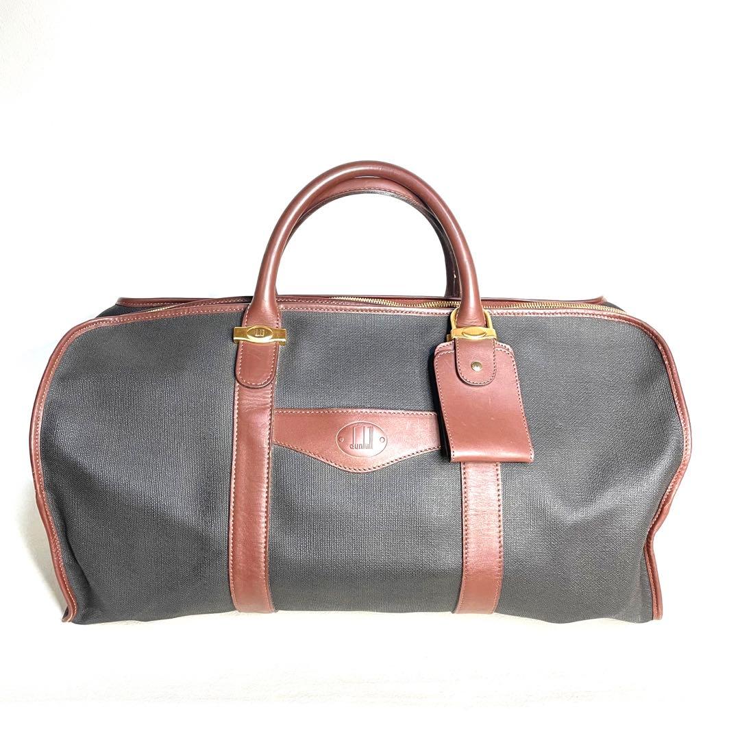 『Dunhill』 ダンヒル ボストンバッグ 旅行用バッグ ブラック ブラウン