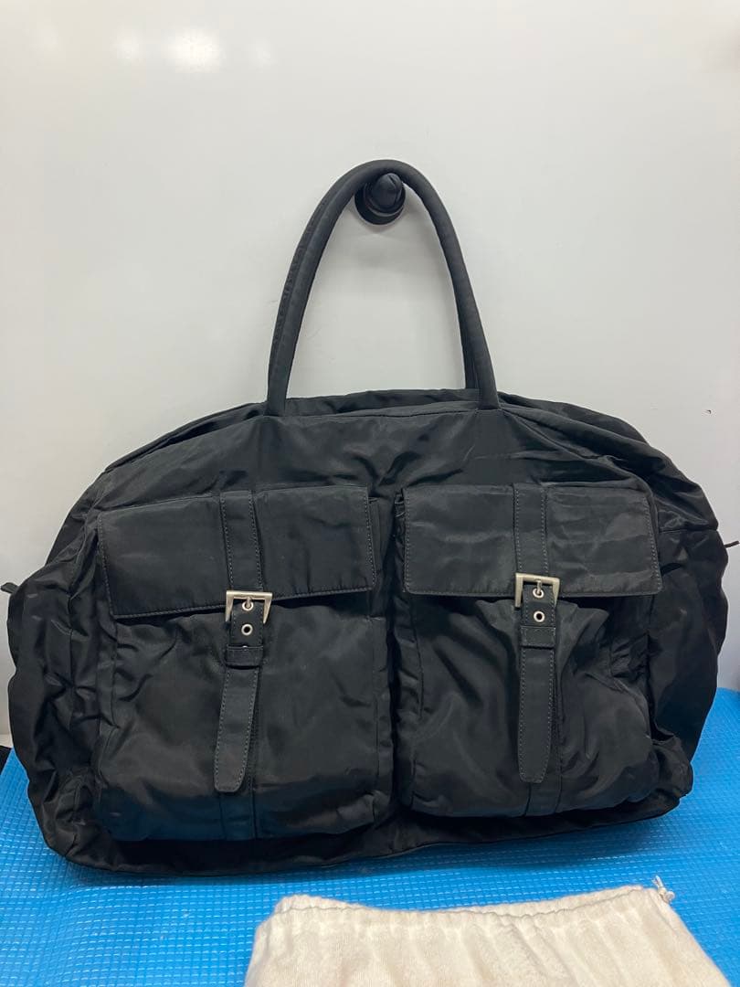 プラダ テスートナイロン 三角ロゴ ボストンバッグ 出張 旅行 トランク 黒