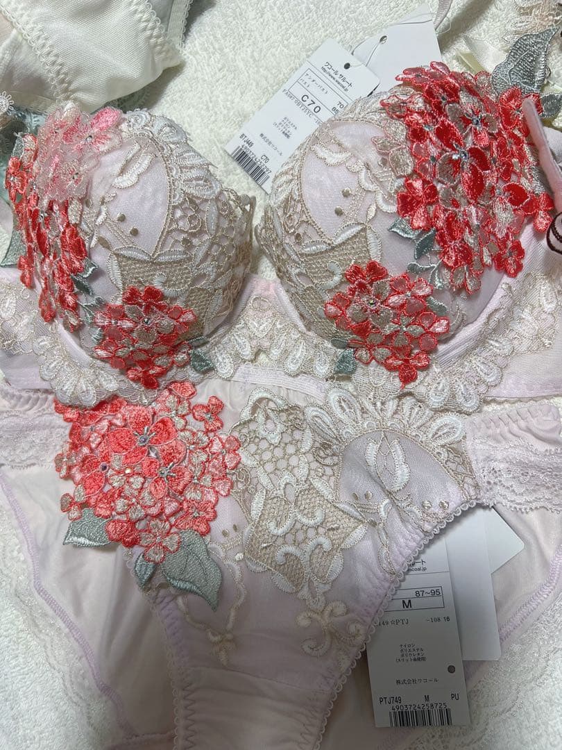 最終価格‼️ワコール/サルート 店舗限定 49グループ ブラショーツm C70 ワコール サルート 70G ショーツ PTJ470 M ソング（Tバック