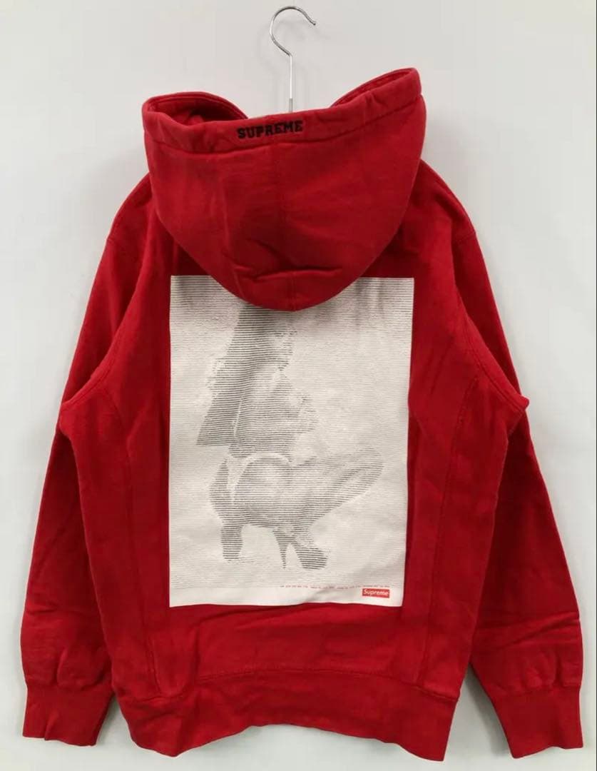 Supreme レッド パーカー テリー・リチャードソン　リバースウィーブ型