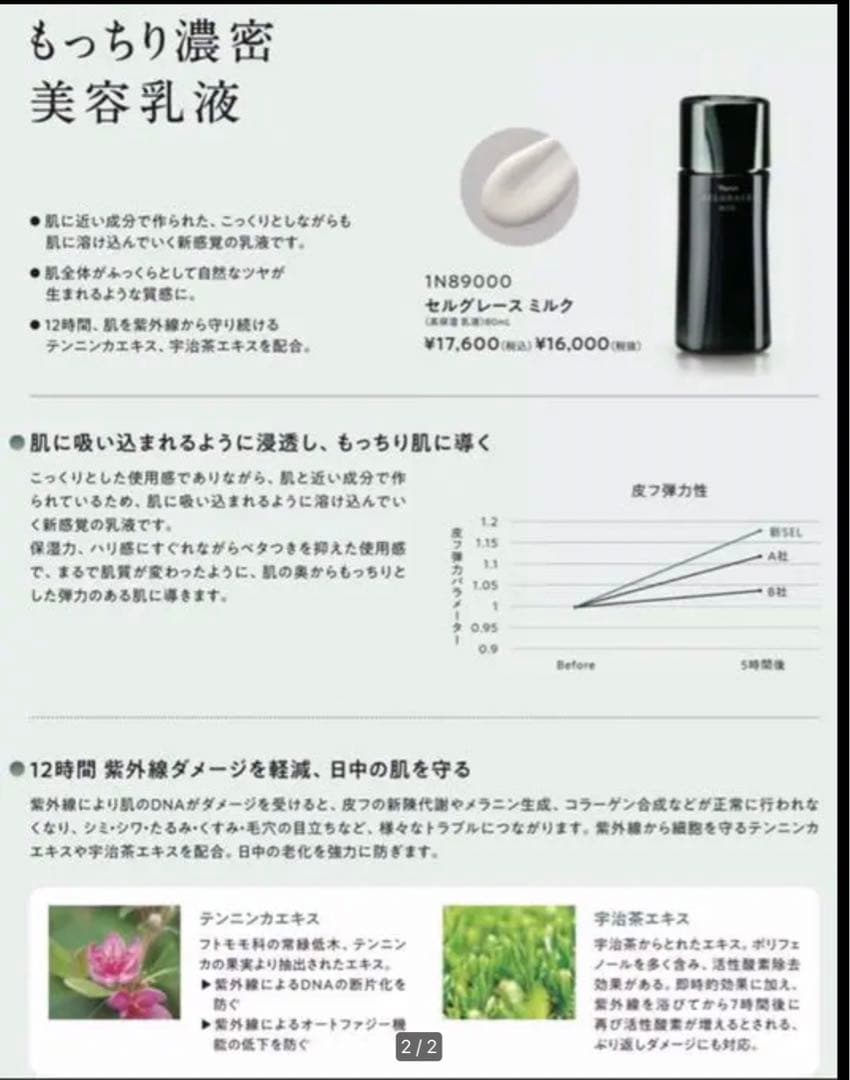 限定価格ナリス化粧品 新セルグレース　乳液（高保湿乳液）80ml