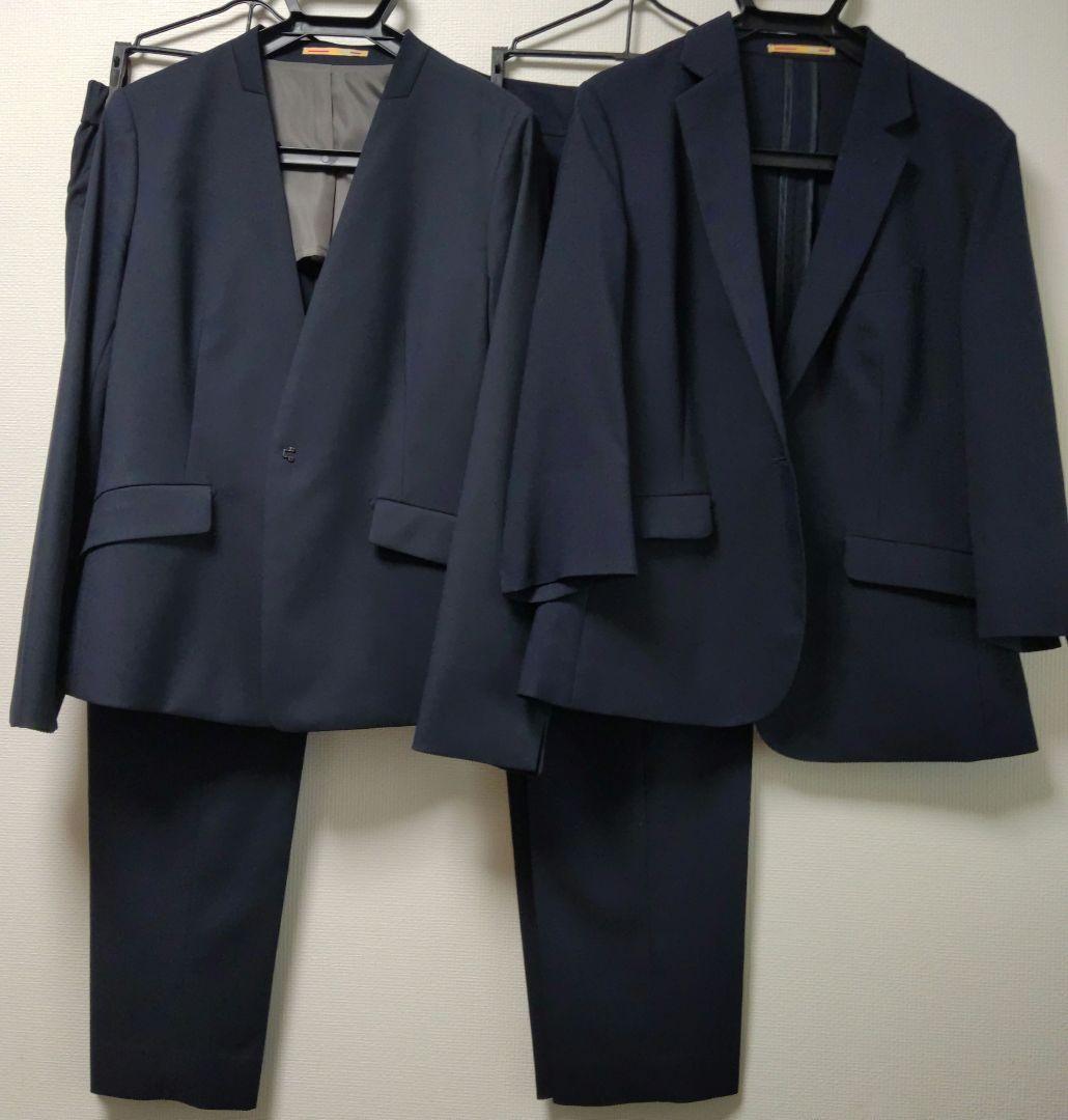 着用1回 美品 ORIHICA オリヒカ RHYME スーツ　ネイビー 2着