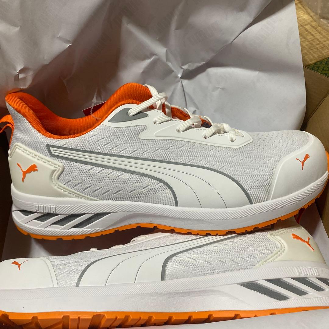 8 PUMA Glide White Low 27cm 安全靴