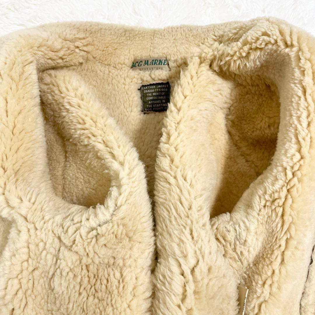 ドッグファイト フライトジャケット リアルムートン B-3 肉厚 シープ