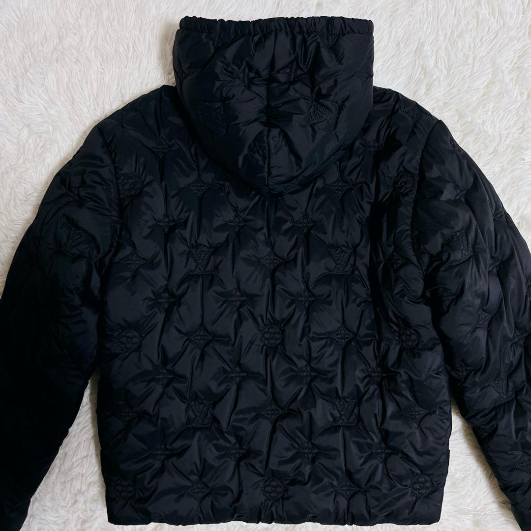 Louis Vuitton モノグラム キルテッド フーデッド ブルゾン 黒 - メルカリ