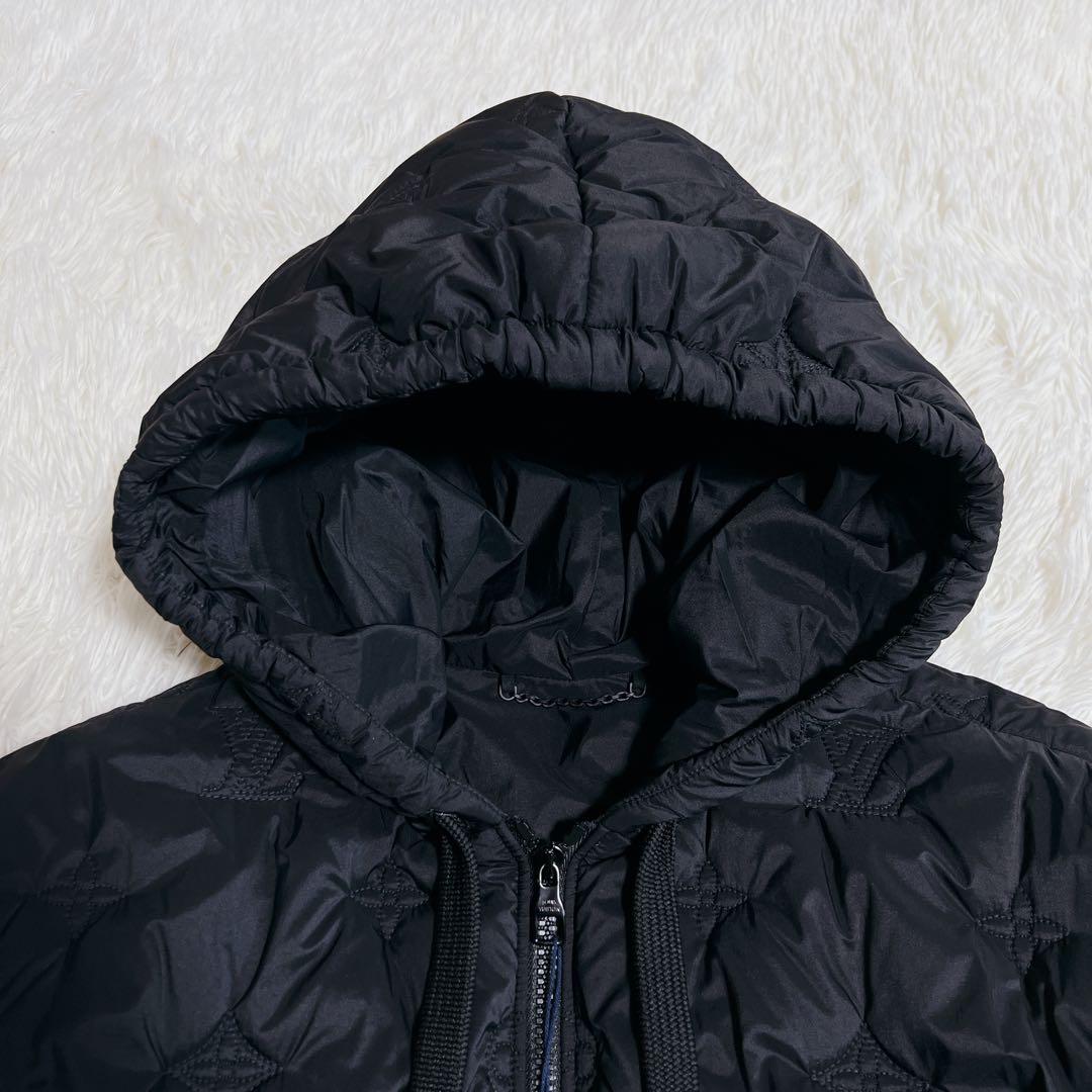 Louis Vuitton モノグラム キルテッド フーデッド ブルゾン 黒 - メルカリ