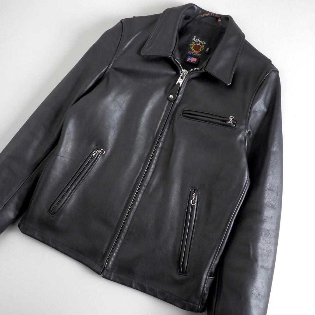 Schott　103US　36　シングルライダース　ブラック　美品