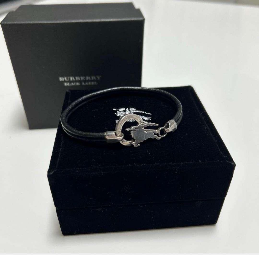バーバリー ブラックレーベルバングル シルバー925 ブレスレットメンズ 純銀