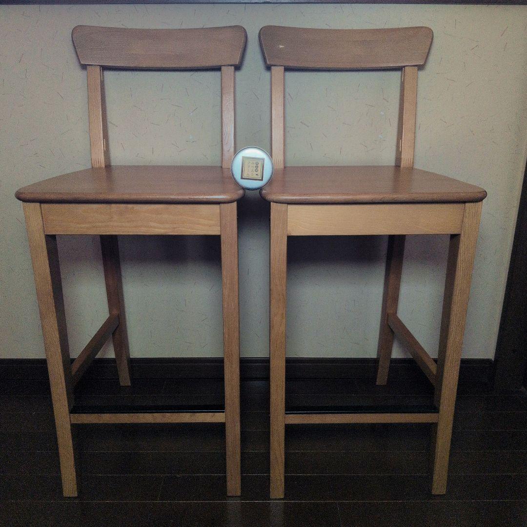 【良品】IKEA インゴルフ カウンターチェア INGOLF 63cm　2脚