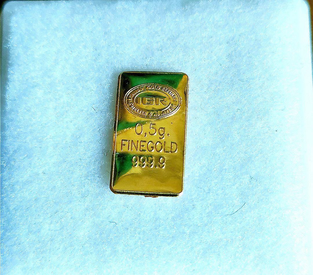 金インゴット0.5グラム　FINEGOLD K24 インゴット 5.0g ペンダントトップ[] K24Fine Gold Ingot 5.0g