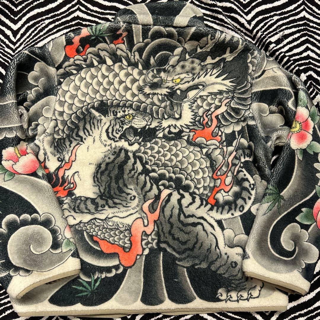 ビンテージ 入れ墨 フリースジャケット vintage USA古着 TATTOO