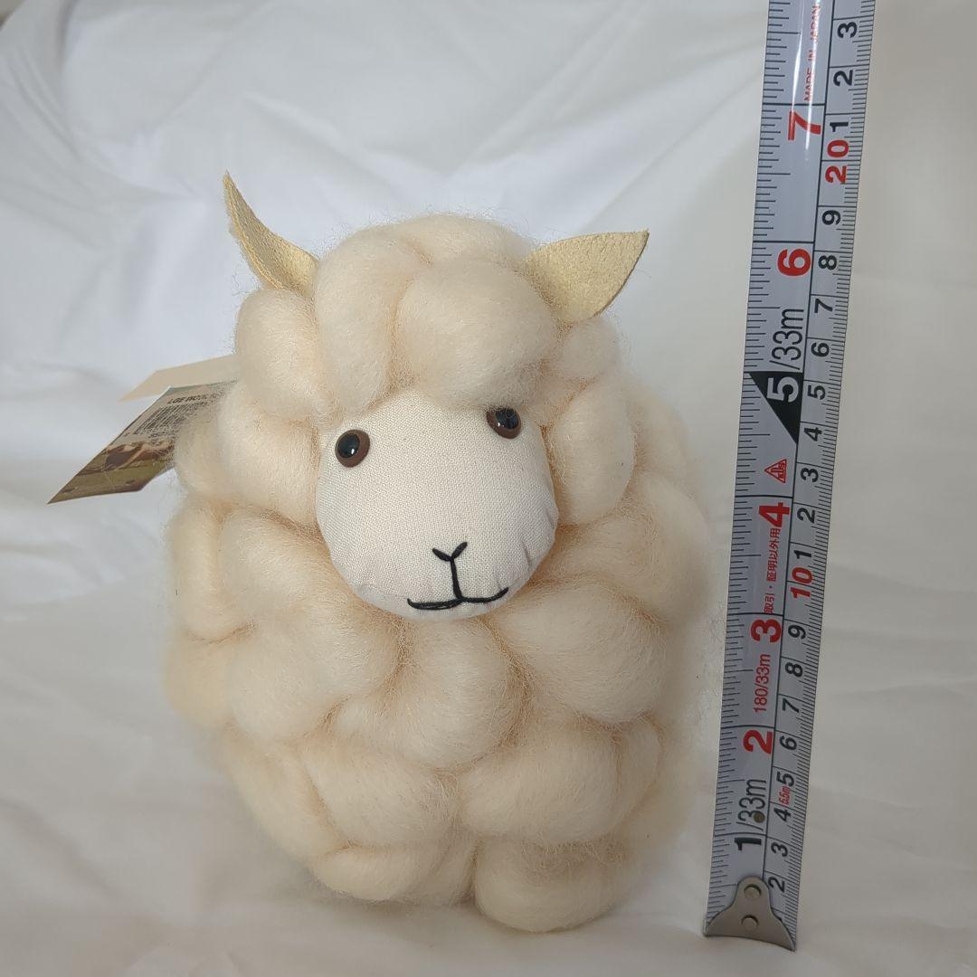 羊のぬいぐるみ 羊毛　ニュージーランド産 Yahoo!オークション - 【極美品】ニュージーランド 羊の置物 ぬいぐる