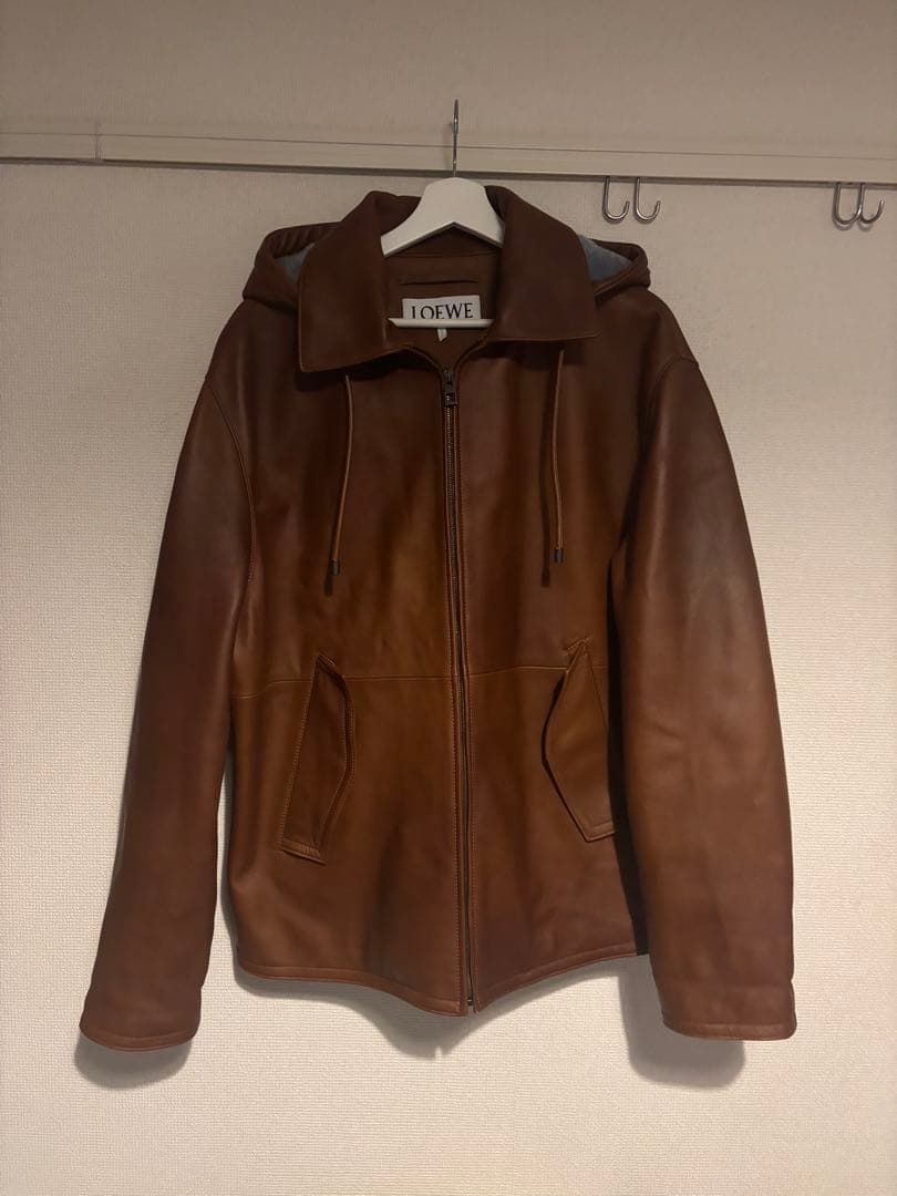 LOEWE 25ss レザージャケット LOEWE 銀座店 ロエベ 未使用 ナパラム レザー ジャケット 25AW size:50