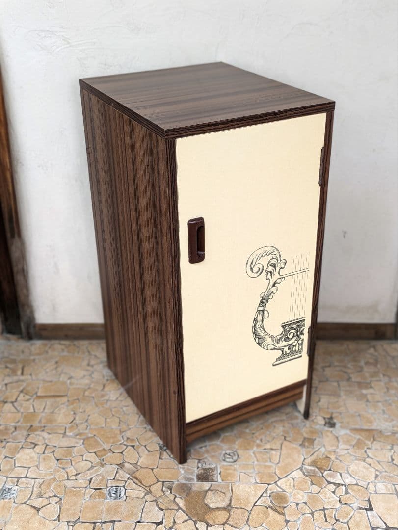 昭和レトロ 木製レコードラック　木製キャビネット　電話台　古道具 古家具