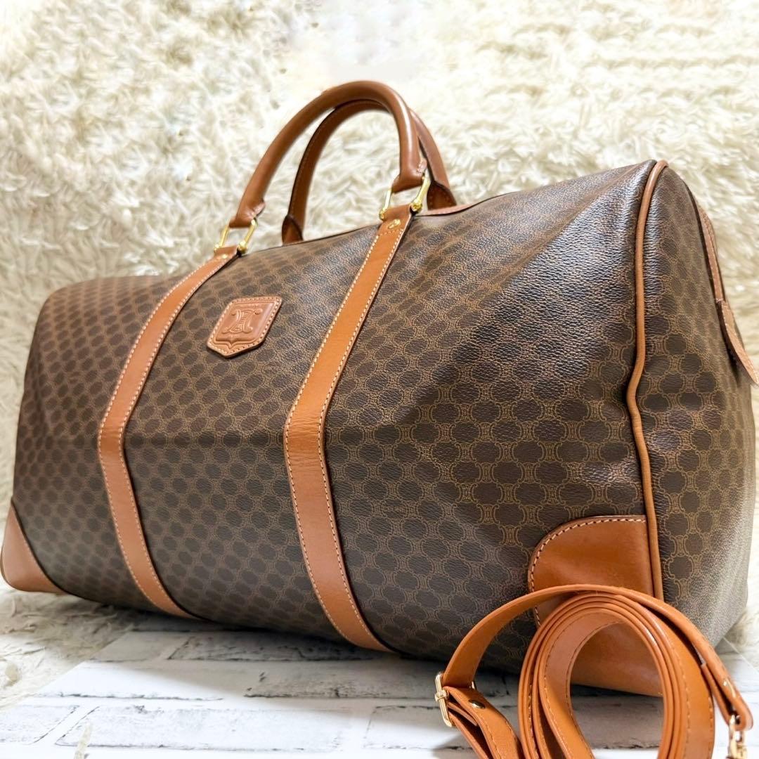 美品✨セリーヌ ボストンバッグ マカダム トリオンフ 大容量 ユニセックス