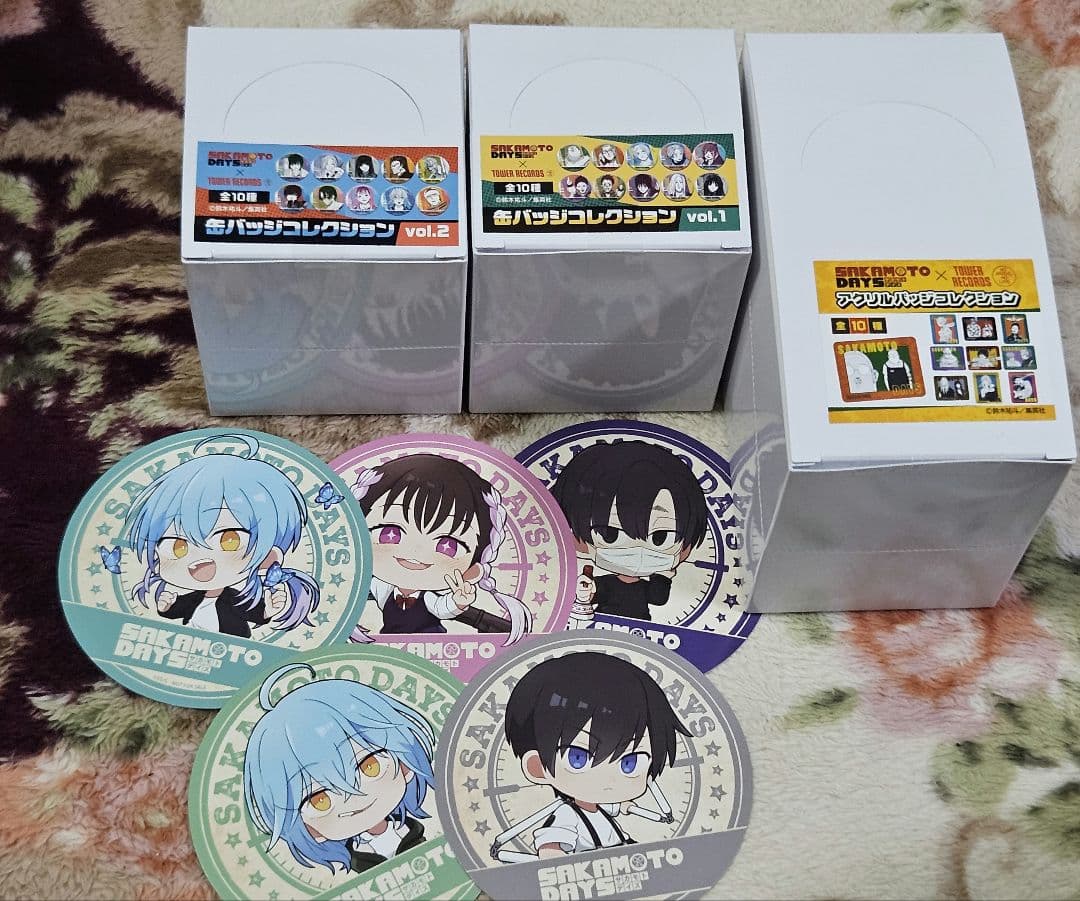 サカモトデイズ タワレコ タワーレコード 缶バッジ アクリルバッジ BOX