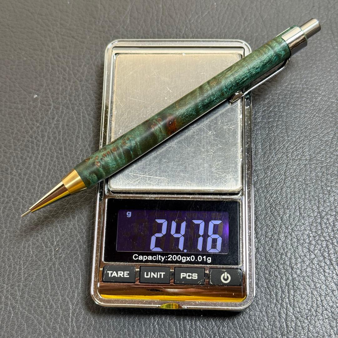 152楓瘤スタビ 木製シャーペン 強低重心 真鍮