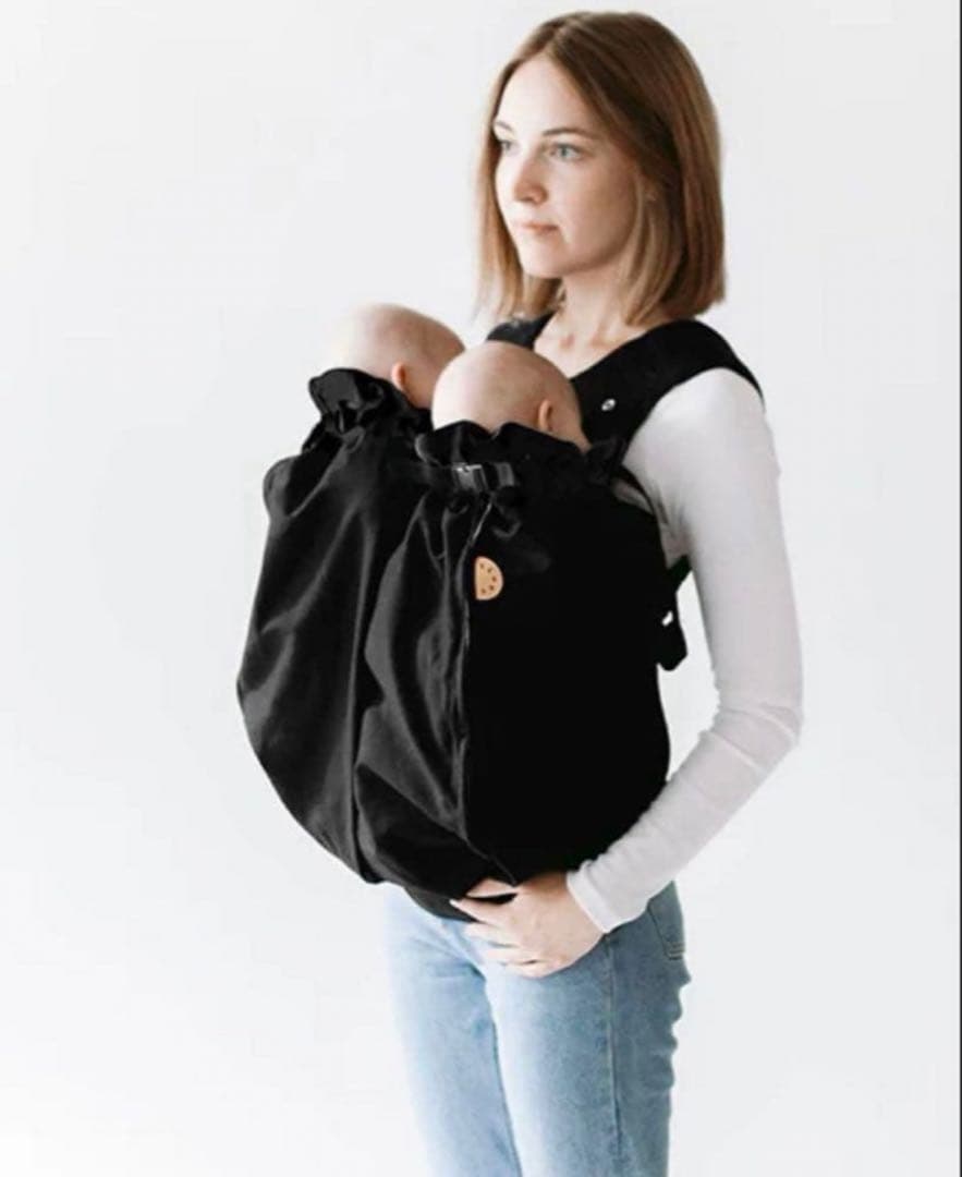 Weegoツインベビーキャリア　双子用抱っこひも ブラック