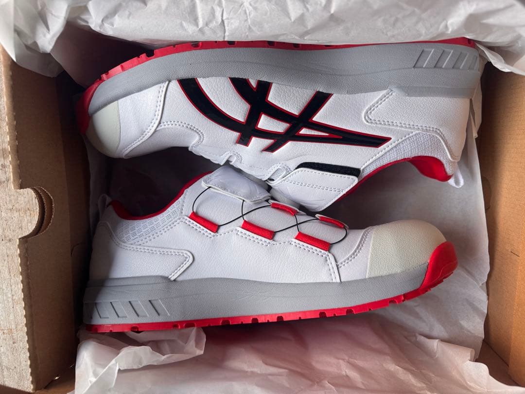 WINJOB CP307 BOA 安全靴 27.5cm ホワイトクラシックレッド